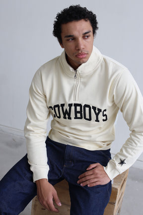 Dallas Cowboys Collegiate Quarter Zip - Ivory