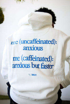 P/C x Smiley: Uncaffeinated Heavyweight Hoodie - Ivory