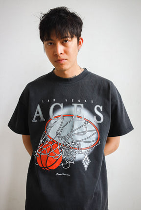 Las Vegas Aces Cropped Heavyweight T-Shirt - Off Black
