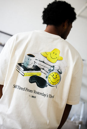 P/C x Smiley: Still Tired from Yesterday's Tired Heavyweight T-Shirt - Ivory