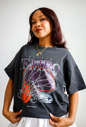 Toronto Tempo Heavyweight Garment Dyed T-Shirt - Black