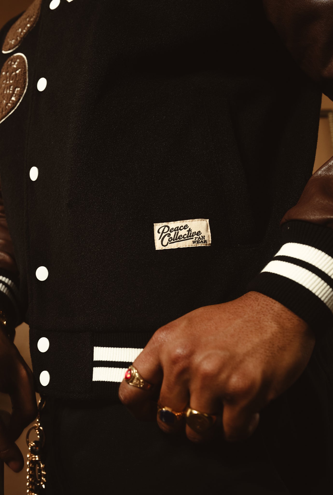 P/C x Jackie Robinson: Collegejacke – Schwarz