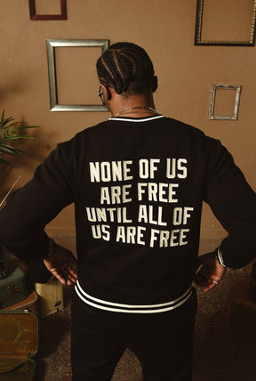 P/C x Jackie Robinson Ribbed Heavyweight Crewneck - Black