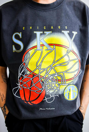Chicago Sky Heavyweight T-Shirt - Off Black