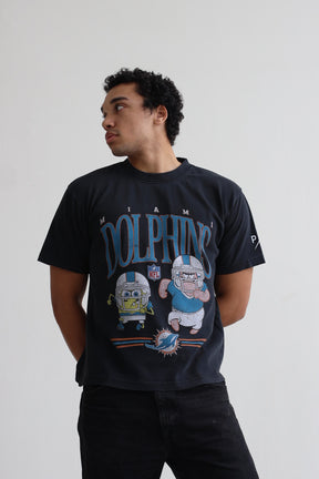 Spongebob & Patrick Rush Heavy Pigment Dye T-Shirt - Miami Dolphins