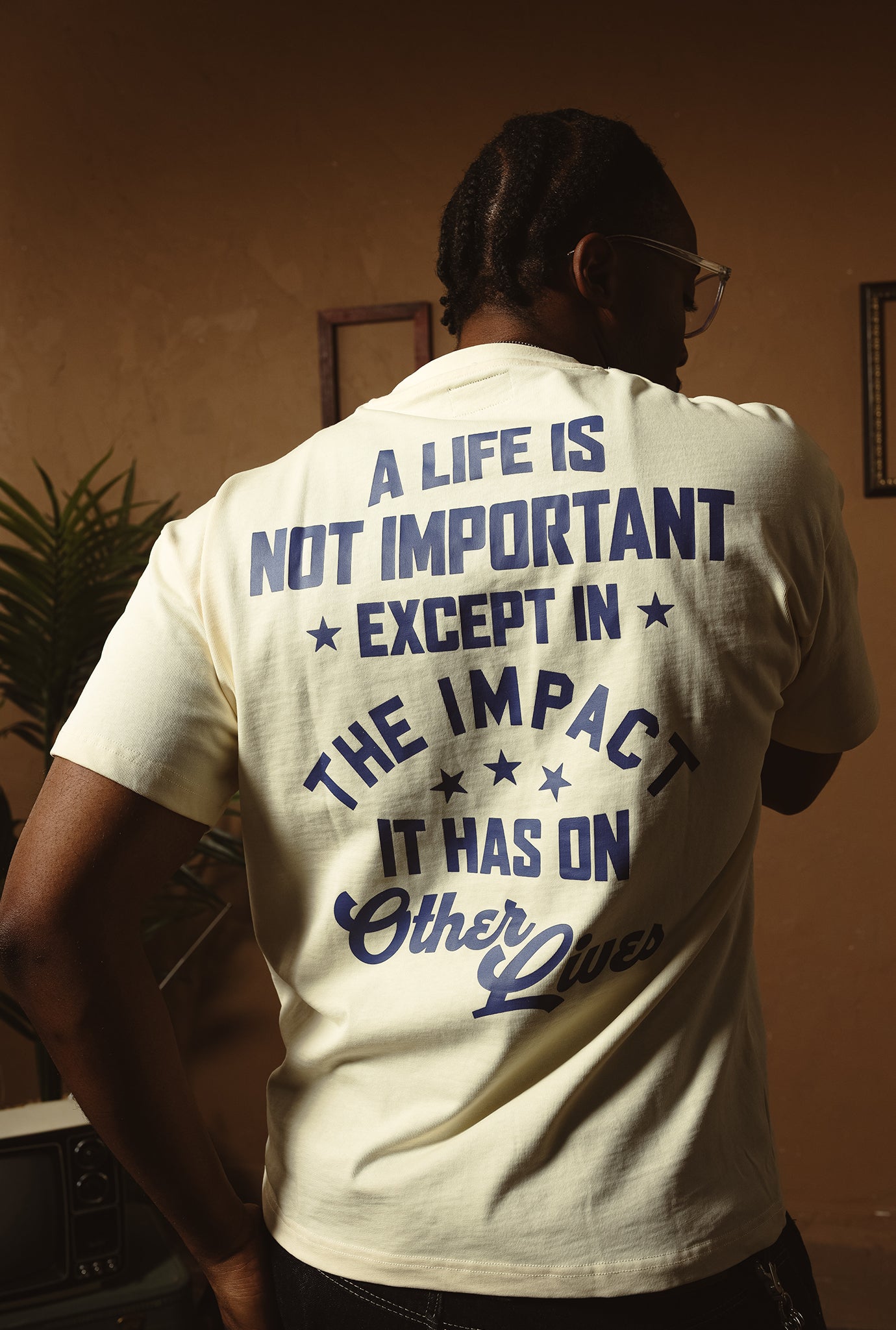 P/C x Jackie Robinson: Vintage Heavyweight T-Shirt - Elfenbein