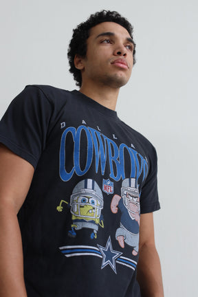 Spongebob &amp; Patrick Rush T-Shirt mit starker Pigmentfärbung - Dallas Cowboys