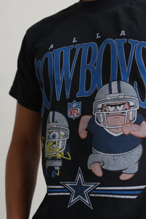 Spongebob &amp; Patrick Rush T-Shirt mit starker Pigmentfärbung - Dallas Cowboys