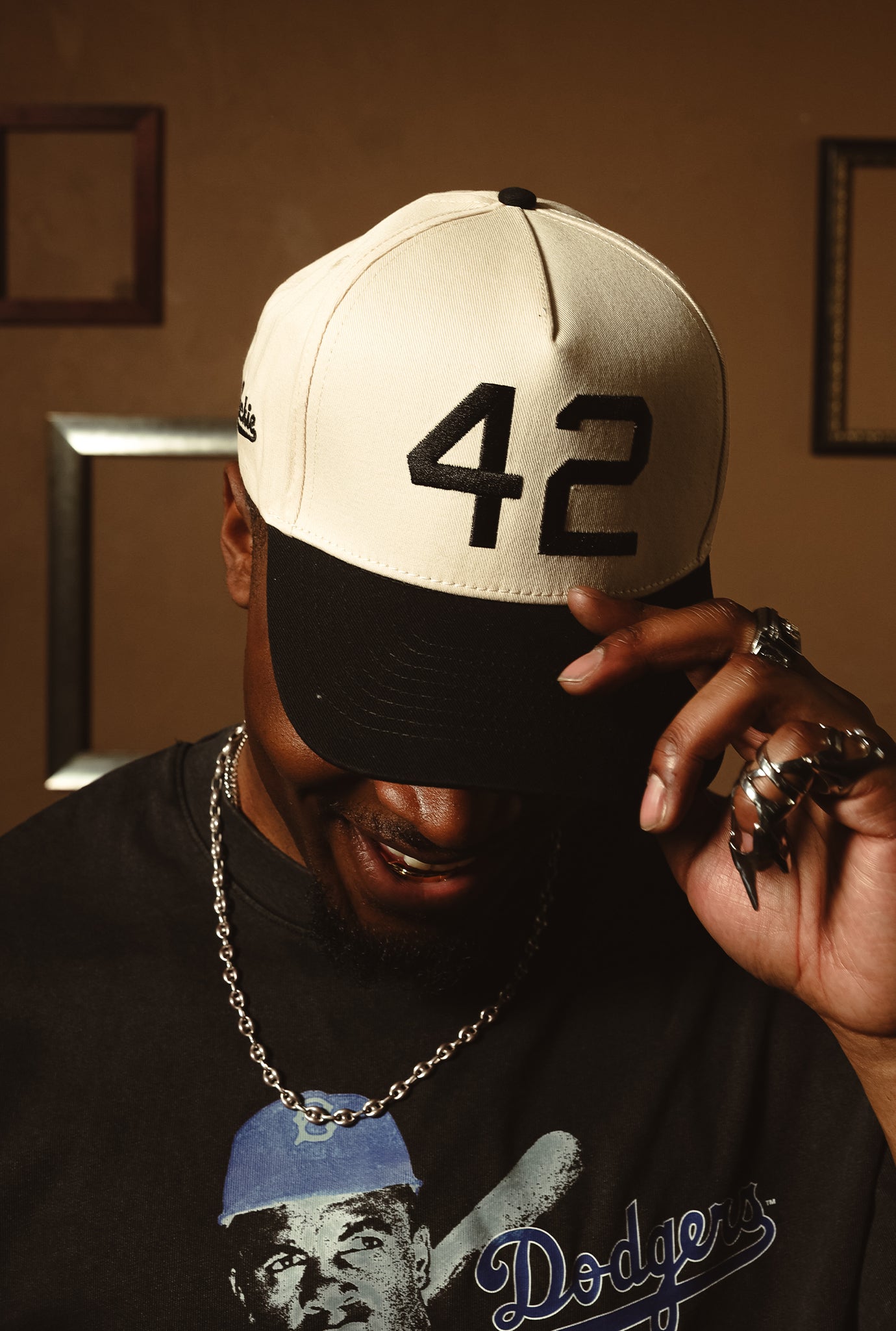P/C x Jackie Robinson: Until All of Us are Free Dad Cap - Elfenbein/Schwarz