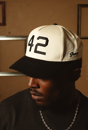 P/C x Jackie Robinson: Until All of Us are Free Dad Cap - Elfenbein/Schwarz