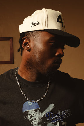 P/C x Jackie Robinson: Until All of Us are Free Dad Cap - Elfenbein/Schwarz