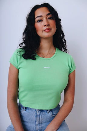 Peace Basics Baby Tee - Lime