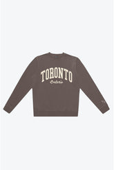 Pull ras du cou à pigments teints Toronto Tourist - Espresso