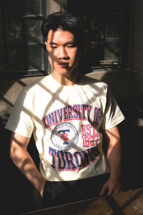 P/C x U Of T Vintage Collegiate Crest Heavyweight T-Shirt - Ivory