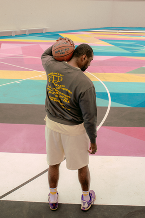 T-shirt ras du cou pigmenté P/C x Metta World Peace - Noir