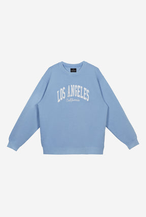 Los Angeles Tourist Pigment Dye Crewneck - Blue