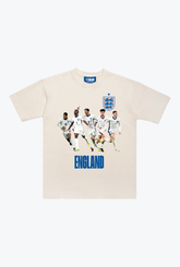 England-Team-T-Shirt (Schwergewicht) – Elfenbein