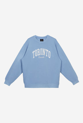 Toronto Tourist Pigment Dye Crewneck - Blue