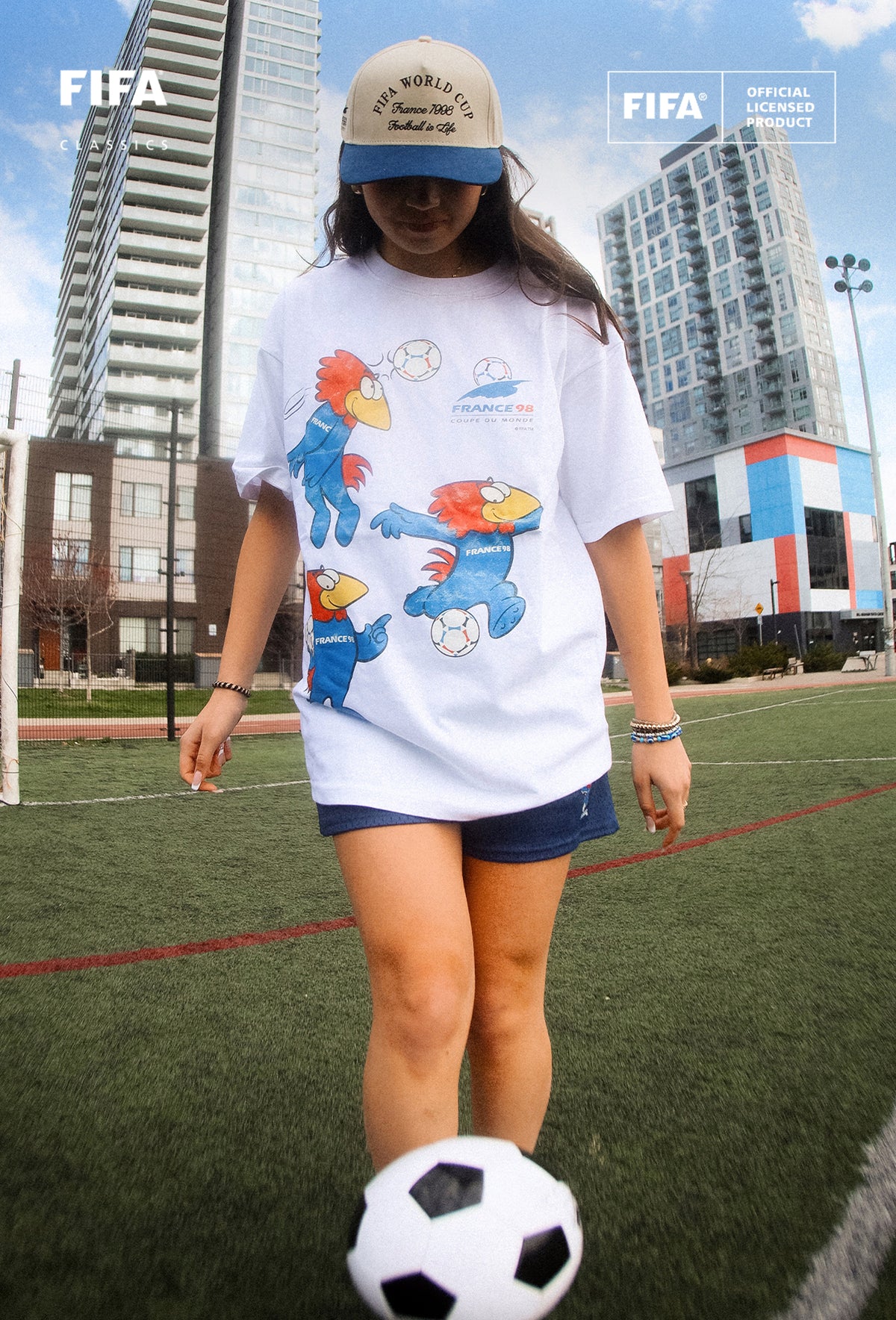 FIFA World Cup 1998™ France Mascot Heavyweight T-Shirt - White