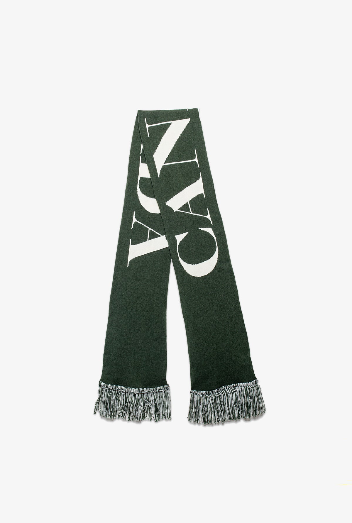 Canada Wordmark Fringe Scarf - Forest Green