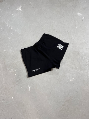 New York Yankees Fleece-Shorts für Damen - Schwarz