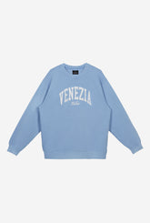 Venice Tourist Pigment Dye Crewneck - Blue