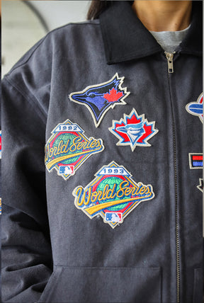 Toronto Blue Jays All Logos Work Jacket - Grey