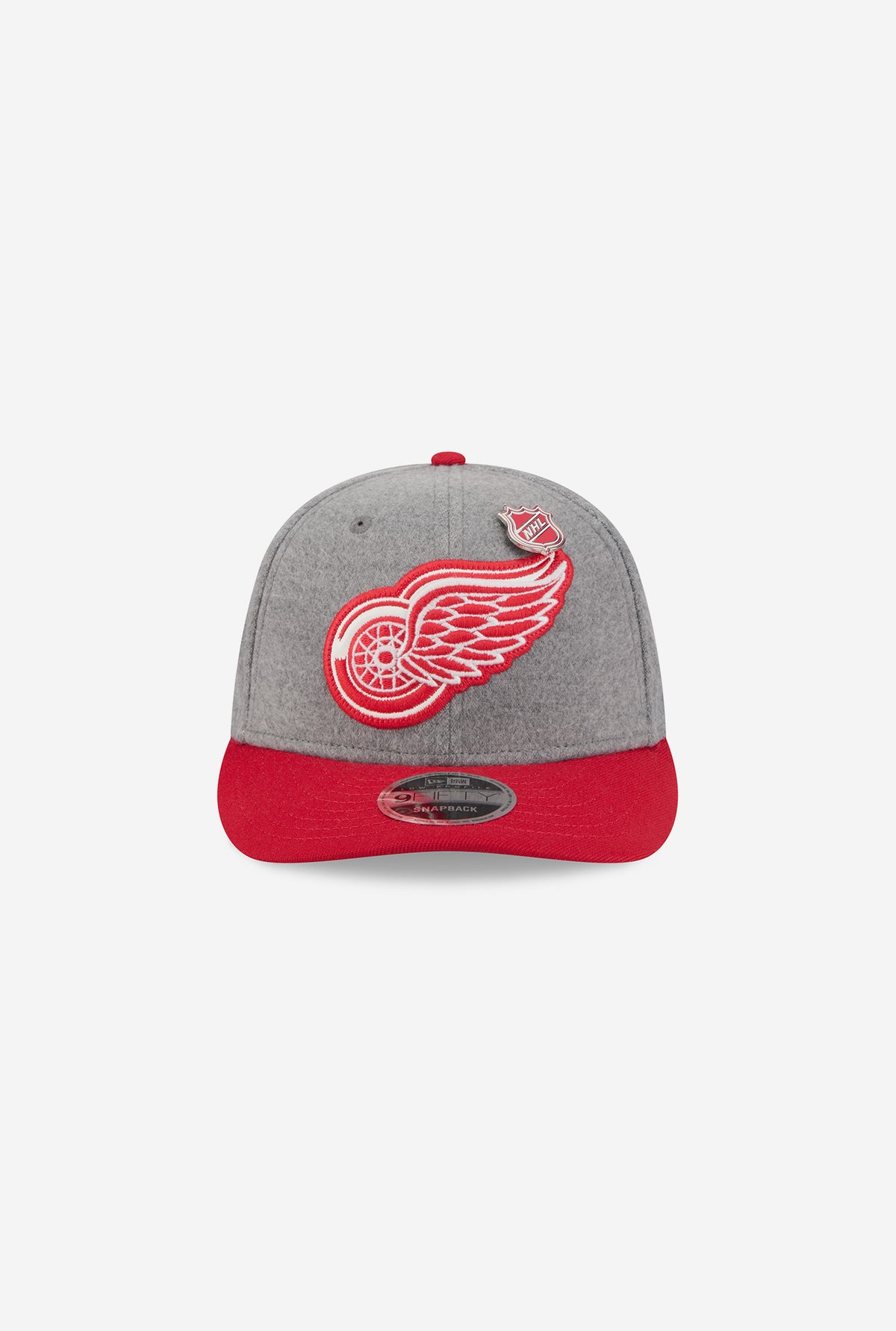 Detroit Red Wings Wool 9FIFTY Snapback - Grey