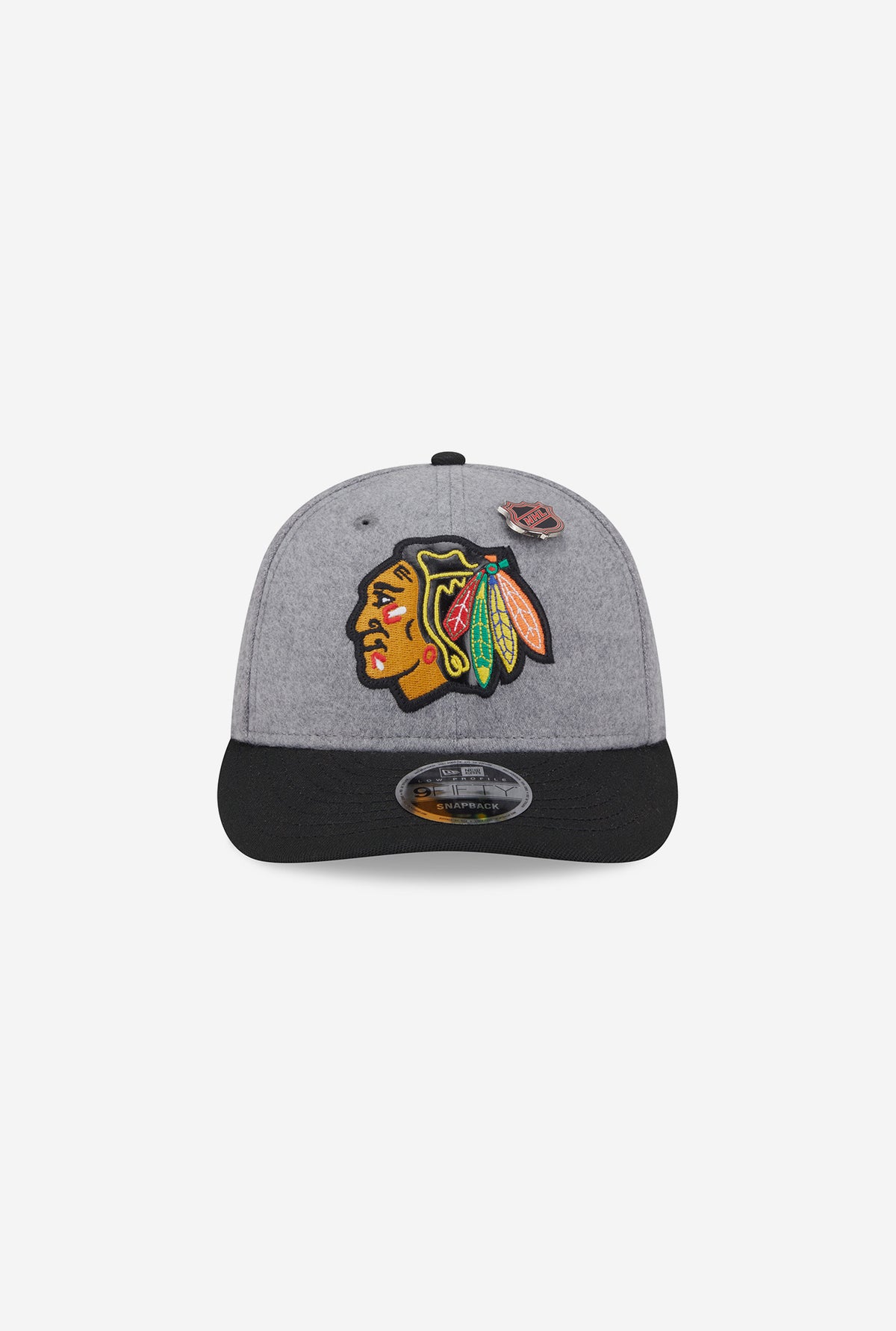 Chicago Blackhawks Wool 9FIFTY Snapback - Grey