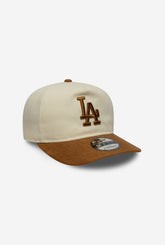 Los Angeles Dodgers Suede Visor 9FIFTY Strapback - Brown