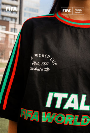 Camiseta boxy de la Copa Mundial de la FIFA 1990™ Italia - Negra