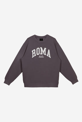 Rome Tourist Pigment Dye Crewneck - Black