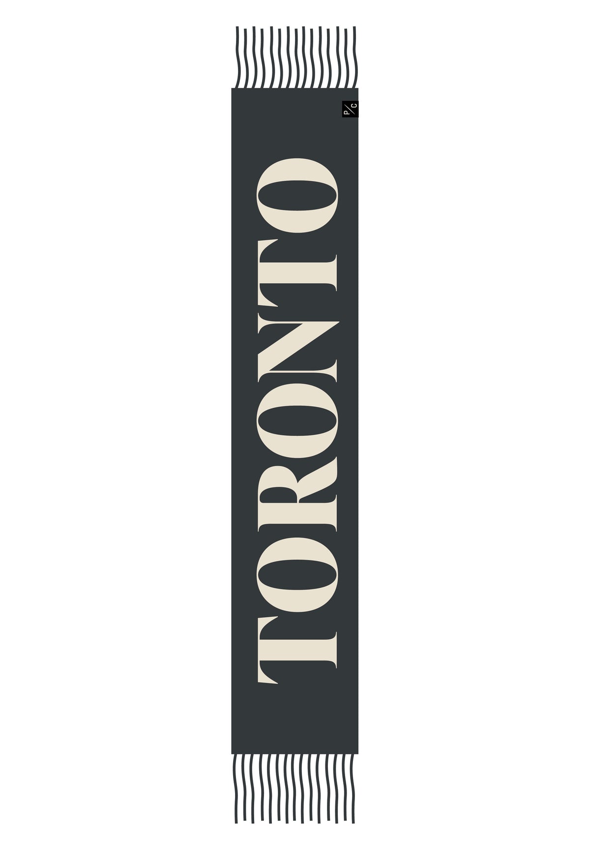 Toronto Wordmark Fransenschal - Waldgrün