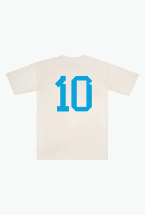 Argentina Lionel Messi Heavyweight T-Shirt - Ivory