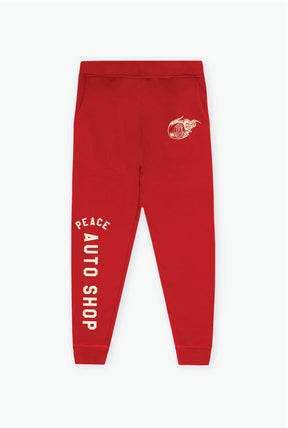 Peace Auto Shop Joggers - Red