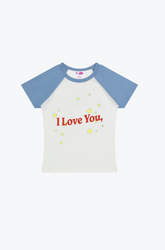 P/C x Barney I Love You Baby Tee - White/Blue