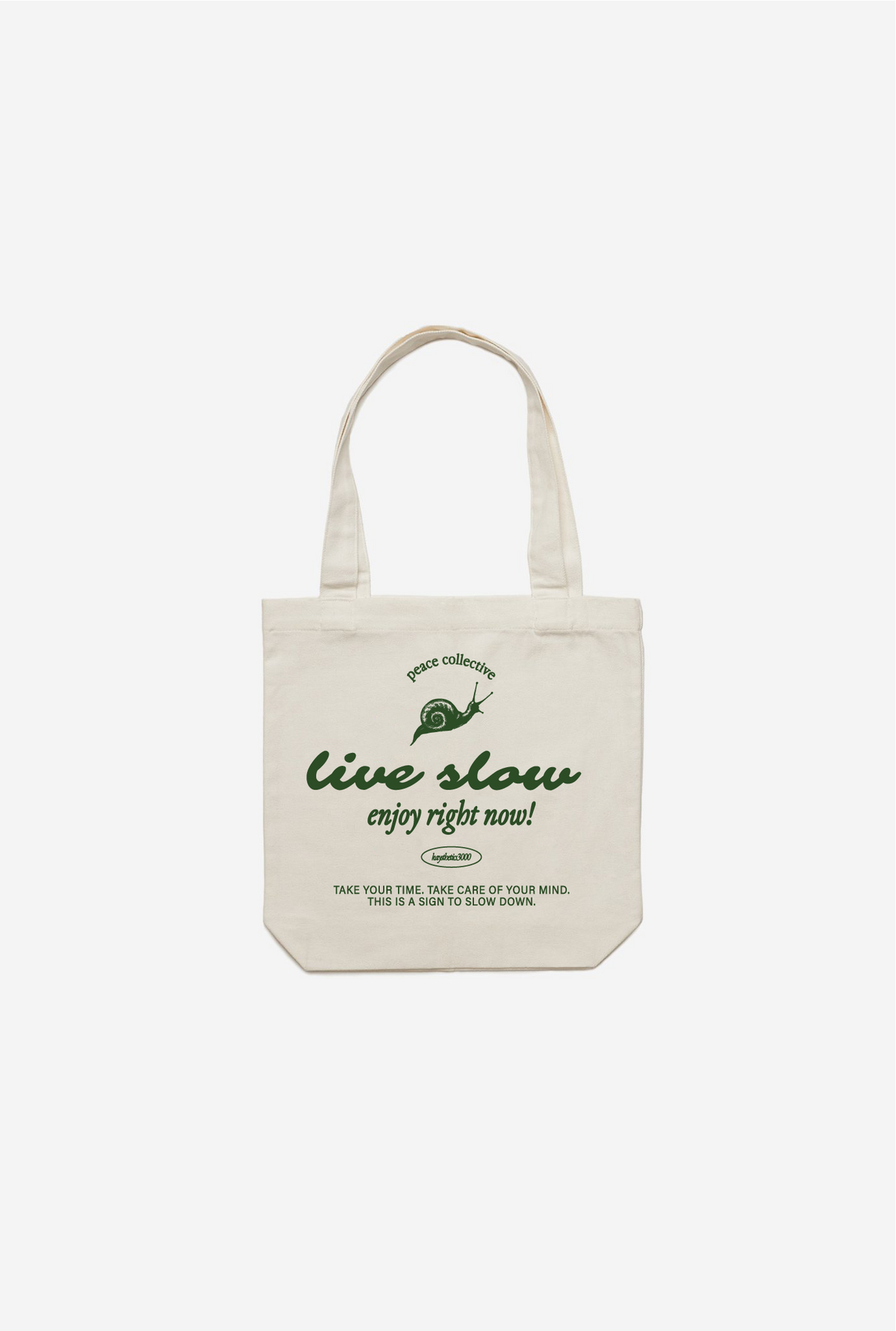 Live Slow Tote Bag - Natural