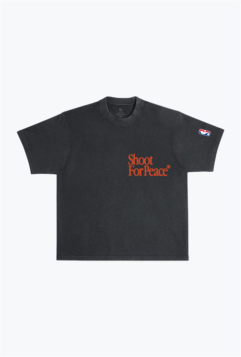 P/C x NBA Shoot For Peace Garment Dyed Heavyweight T-Shirt - Black