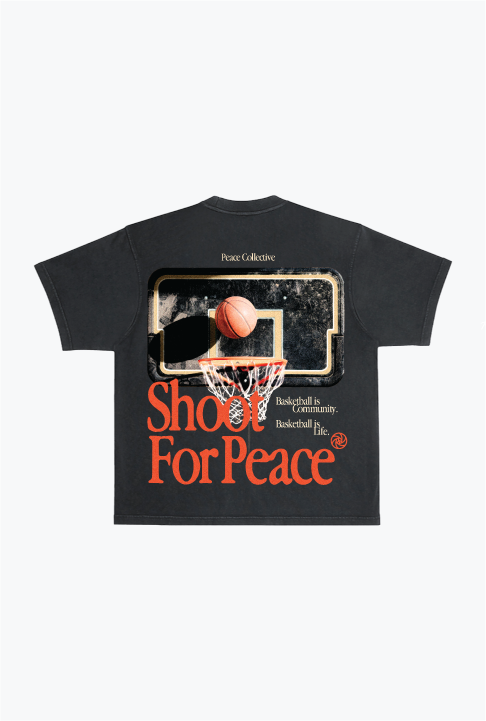 P/C x NBA Shoot For Peace Garment Dyed Heavyweight T-Shirt - Black
