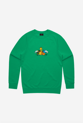 Be Kind To Your Mind Crewneck - Kelly Green