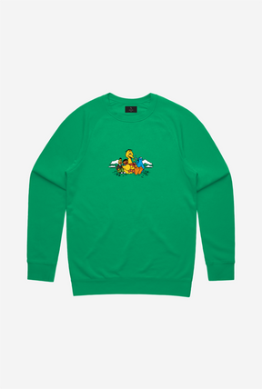 Be Kind To Your Mind Crewneck - Kelly Green