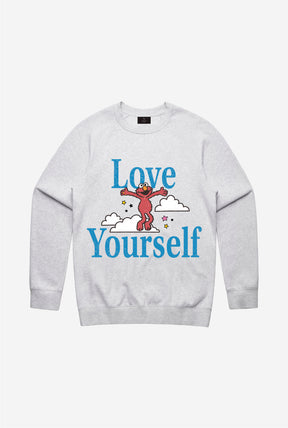 Love Yourself Elmo Crewneck - Ash