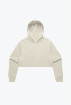 P/C Basics Heavyweight Cropped Full Zip - Ivory