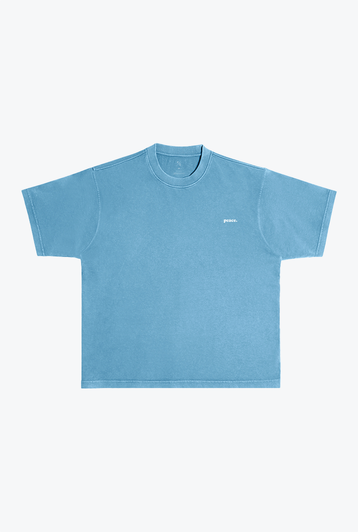 P/C Basics Pigment Dye T Shirt - Pebble Blue