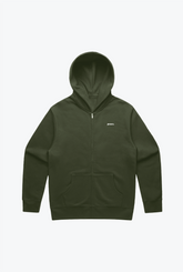 P/C Basics Heavyweight Full Zip - Olive