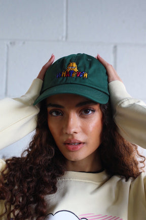 Vintage Garfield Dad Cap - Forest Green