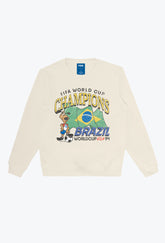 T-shirt ras du cou épais FIFA Brésil 94 Champions de la Coupe du Monde - Ivoire