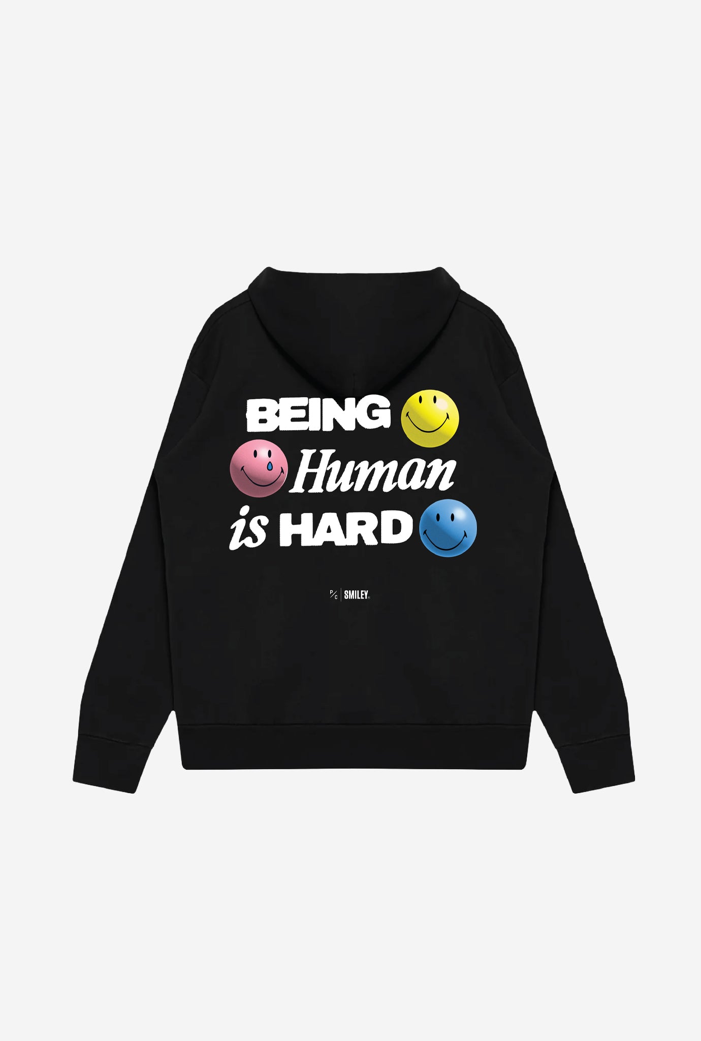 SMILEY: Being Human is Hard Heavyweight Hoodie - Black