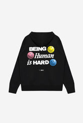 SMILEY: Being Human is Hard Heavyweight Hoodie - Black