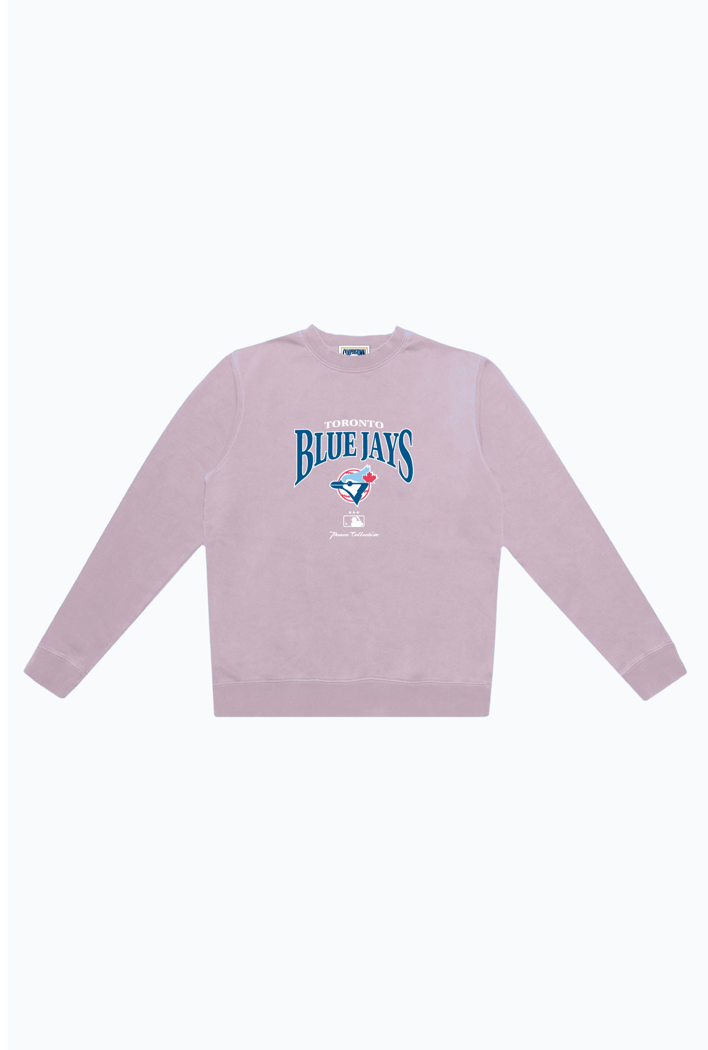 Toronto Blue Jays Vintage Embroidered Crewneck - Silver Pink